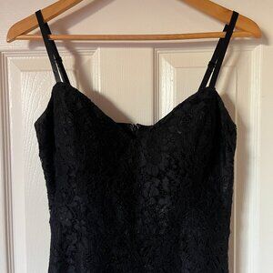 Guess Lacy Black Midi Dress
